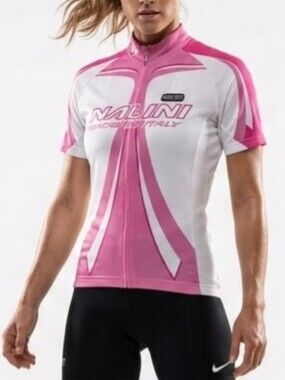 Sz S Nalini Made in Italy Women's Ladies Short Sleeve Cycling Jersey Full Zip